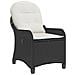 Poltrona Recliner con Cuscino in Polyrattan Nera - Foto miniatura 4