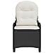 Poltrona Recliner con Cuscino in Polyrattan Nera - Foto miniatura 5