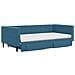 Divano Letto Estraibile con Cassetti Blu 100x200 cm in Velluto - Foto miniatura 3