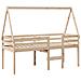 Letto a Soppalco con Tetto 80x200 cm in Legno di Pino - Foto miniatura 3