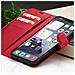 Custodia A Portafoglio Per Iphone 13 Pro Con Supporto E Linguetta Magnetica, Rosso - Foto miniatura 3