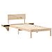 Rete letto con comodini Marrone Legno di pino massello - Foto miniatura 1