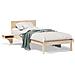 Rete letto con comodini Marrone Legno di pino massello - Foto miniatura 4