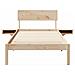 Rete letto con comodini Marrone Legno di pino massello - Foto miniatura 6