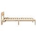 Rete letto con comodini Marrone Legno di pino massello - Foto miniatura 7