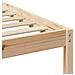 Rete letto con comodini Marrone Legno di pino massello - Foto miniatura 9