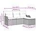 Set Divano da Giardino 4 pcs Nero e crema 176 x 117 x 85 cm - Foto miniatura 9