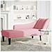 Sdraio con Bracciolo Destro in Velluto Rosa - Foto miniatura 3