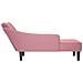 Sdraio con Bracciolo Destro in Velluto Rosa - Foto miniatura 5