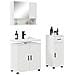 Set di mobili per il bagno 3 pcs Bianco lucido 61 x 35 x 64 cm - Foto miniatura 3
