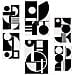 Set Di 6 Stampe Bauhaus Black Geometric Con Illustrazioni Di Design Per Decorare Le Pareti Della Tua Casa A3 & A4 Senza Cornice - Foto miniatura 1