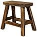 Sgabello In Legno Marrone 33,5x21x29,5h Cm - Foto miniatura 4