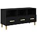 Mobile TV Rovere Nero 102 x 36 x 50 cm Legno multistrato - Foto miniatura 1