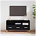 Mobile TV Rovere Nero 102 x 36 x 50 cm Legno multistrato - Foto miniatura 2