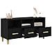 Mobile TV Rovere Nero 102 x 36 x 50 cm Legno multistrato - Foto miniatura 4