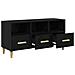 Mobile TV Rovere Nero 102 x 36 x 50 cm Legno multistrato - Foto miniatura 6