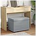 Pouf Grigio chiaro Tessuto e Legno Ingegnerizzato - Foto miniatura 2