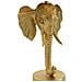 Lampada Da Tavolo Elefante In Resina Dorata Con Paralume In Tessuto Nero - Foto miniatura 2