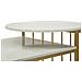Tavolino Da Salotto Ankara In Marmo Bianco E Ferro Oro 90x50x50 Cm - Foto miniatura 5