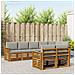 Set divani con cuscino 8 pcs Grigio Naturale e Chiaro - Foto miniatura 2