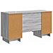 Scrivania Sonoma grigio Legno ingegnerizzato 142,5 x 50 x 75 cm - Foto miniatura 6