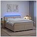 Letto box spring con materasso Crema 140 x 190 cm Tessuto - Foto miniatura 4