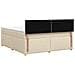 Letto box spring con materasso Crema 140 x 190 cm Tessuto - Foto miniatura 9