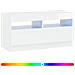 Mobile TV LED Bianco Lucido Legno ingegnerizzato - Foto miniatura 3
