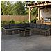 Set Divano da Giardino 10 pz Grigio e Grigio Scuro polyrattan - Foto miniatura 4