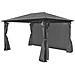 Gazebo Con Tenda Antracite In Alluminio 400x300 Cm - Foto miniatura 3