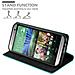 Custodia Compatibile Con Htc One M8 In Turchese Petrolio - Coperchio Protettiva Con Chiusura Magnetica, Funzione Stand E Tasca Per Le Carte - Foto miniatura 4