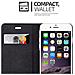 Cadorabo Custodia Compatibile Con Apple Iphone 6 / Iphone 6s In Nero Di Notte - Coperchio Protettiva Con Chiusura Magnetica, Funzione Stand E Tasca Per Le Carte - Foto miniatura 3