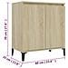 Credenza Rovere Sonoma 60x35x70 cm in Legno Multistrato - Foto miniatura 3