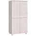Armadio Bianco 89x50x180 Cm In Legno Massello Di Pino - Foto miniatura 2