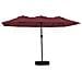 Ombrellone A Doppia Testa Rosso Bordeaux 449x245 Cm - Foto miniatura 2