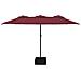 Ombrellone A Doppia Testa Rosso Bordeaux 449x245 Cm - Foto miniatura 3