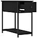 Comodino Nero 30x60x60 Cm In Legno Multistrato - Foto miniatura 8