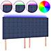 Testiera A Led Blu 180x5x118/128 Cm In Tessuto - Foto miniatura 2