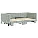 Divano Letto Con Letto Estraibile Grigio Chiaro 100x200 Velluto - Foto miniatura 3