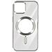 Cover Magsafe Per Iphone 15 Silicone Bordo Cromato Argento - Foto miniatura 1