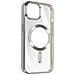 Cover Magsafe Per Iphone 15 Silicone Bordo Cromato Argento - Foto miniatura 2