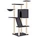 Albero Per Gatti Con Tiragraffi In Sisal Grigio Scuro 143 Cm - Foto miniatura 1