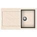 Lavello Enigma D100 1 Vasche Dimensioni 86 x 50 cm Resina Beige - Foto miniatura 1