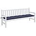 Cuscino Panca Giardino Blu Marino 200x50x7 Cm In Tessuto Oxford - Foto miniatura 3