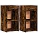 Comodini 2 Pz Rovere Fumo 35x34x65 Cm In Legno Multistrato - Foto miniatura 2