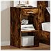 Comodini 2 Pz Rovere Fumo 35x34x65 Cm In Legno Multistrato - Foto miniatura 1