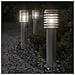 Lampada Da Terra Per Esterni Con Presa Argento 60 Cm In Acciaio - Foto miniatura 1