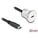 Usb 10 Gbps Type-c Einbaubuchse Mit Kabelpeitsche Stecker 30 Cm (88183) - Foto miniatura 1