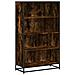 Libreria Rovere Fumo 80,5x35x139 Cm In Truciolato - Foto miniatura 2