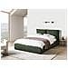 Letto Contenitore Tessuto Bajonna 160 X 200 Cm Verde Scuro - Foto miniatura 1